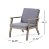 Temecula - (Set of 2) Outdoor Club Chairs With Cushions - Dark Gray - Image 3