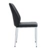 (Set of 8) Comfort Dining Chairs With Extended Backrest And Metal Legs - Black - Image 9