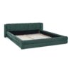 Modern Queen Size Upholstered Bed Frame With And Headboard - Blue / Green - Image 8