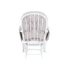 Mason - Glider And Ottoman White Wood - Woven Gray Fabric - Image 5
