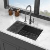 Kitchen Sink 3 Undermount Single Bowl 16 Gauge - Gunmetal Black - Image 5