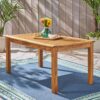 Outdoor Expandable Dining Table With Square Legs - Natural - Image 2