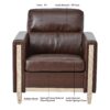 1 Seater Sofa - Brown - Image 5
