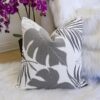 Autumn Vibes Leaf Accent Pillow - Gray - Image 5