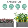 Over Ground Raised Garden Bed Large Long Planter Box - Gray - Image 7