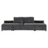 Versatile Sofa Bed Modular Sofa Free Combined Sofa With 2 Storage Racks - Dark Gray - Image 13