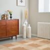 Floor Metal Vase Modern Style Decoration Home Metal Vase 3 Piece Set Gorgeous Home Decoration Large Glazed Metal Vase - Gold / White - Image 4