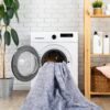 Maval - 2' X 3' Washable Area Rug - Blue / Cream - Image 3