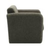 Modern Accent Chair Lambskin Sherpa Upholstered Comfy Reading Arm Chair Soft Padded Armchair With Back And Pillow For Living Room - Seaweed Green - Image 8