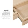 Modern Curved Waterfall Desk With Drawers - Oak - Image 9
