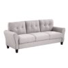 Modern Living Room Sofa Set Linen Upholstered Couch Furniture For Office Or Home - Light Gray - Image 19
