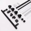 Frameless Single Sliding Shower Door Clear Tempered Glass - Matte Black - Image 12