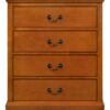 4 Drawer Chest Traditional Style- Oak - Image 6