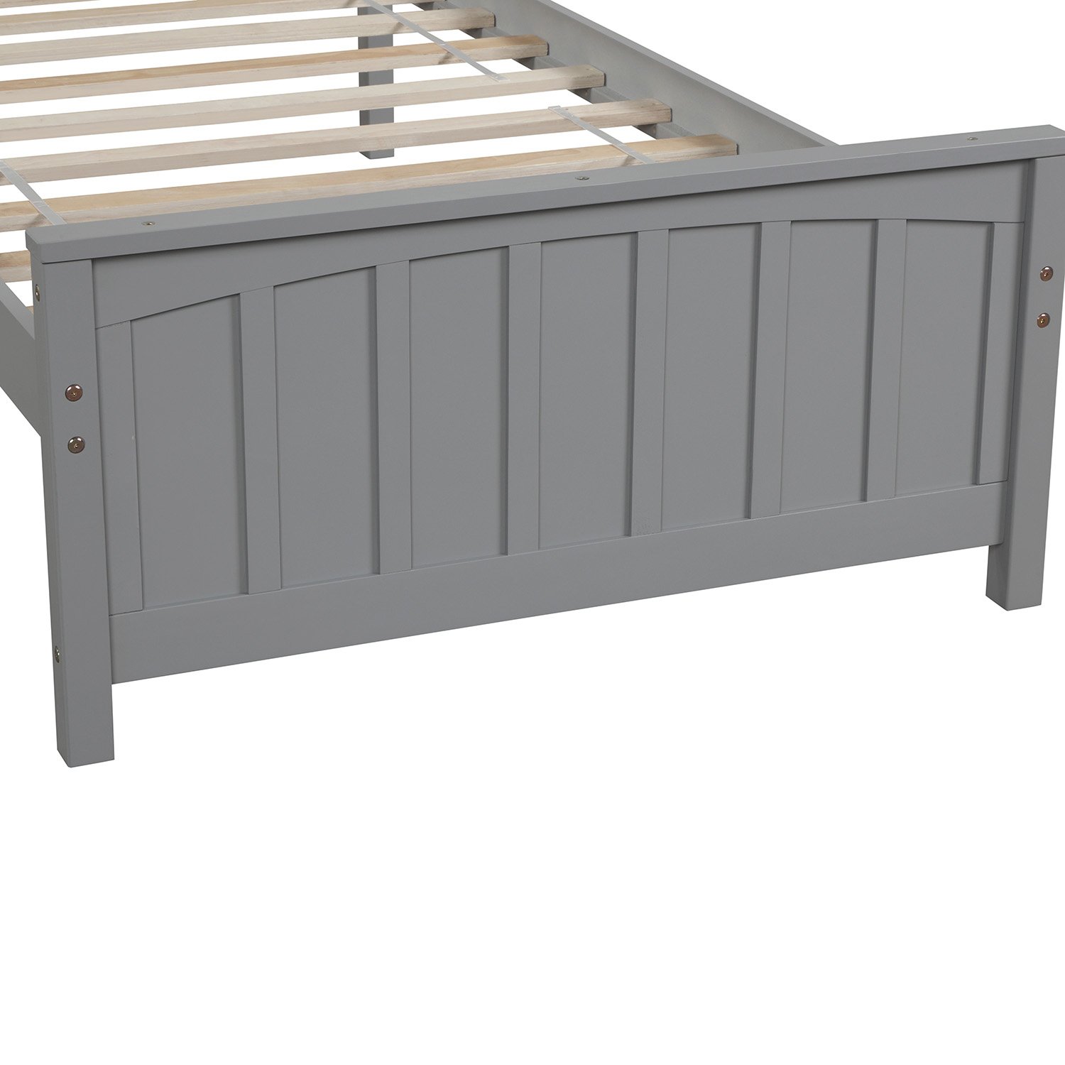 Twin Size Platform Bed - Gray - Image 6