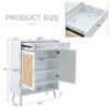 Modern Minimalist Rattan Shoe Cabinet, Elegant Storage Solution - White - Image 3