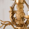 6 Light Chandelier, Hanging Light Fixture With Adjustable Chain For Kitchen Dining Room Foyer Entryway, Bulb Not Included - Gold - Image 5