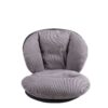 360° Swivel Office Chair, Modern Chenille Chair With And Metal Base Frame, No Wheels, Accent Chair - Gray - Image 17