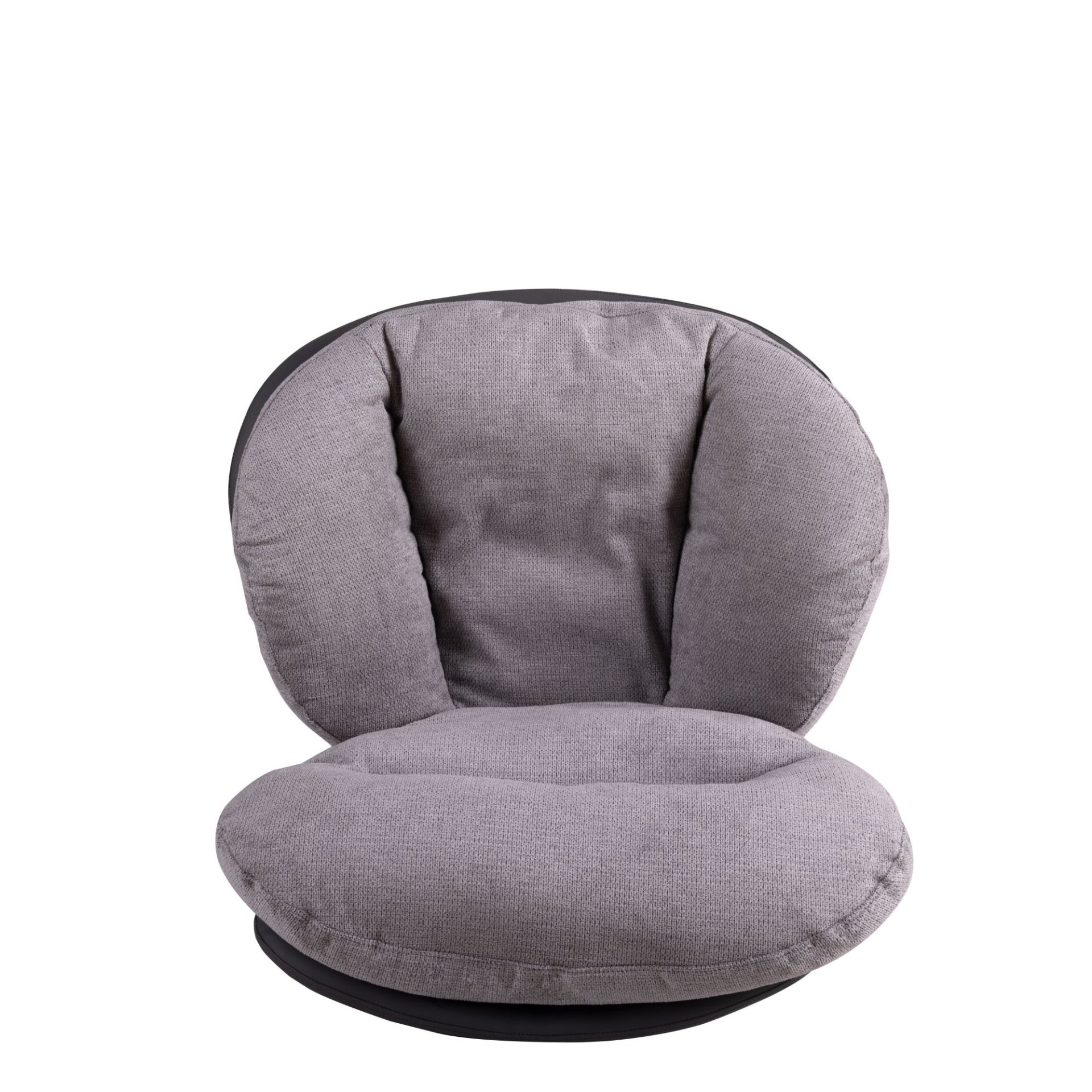 360° Swivel Office Chair, Modern Chenille Chair With And Metal Base Frame, No Wheels, Accent Chair - Gray - Image 17
