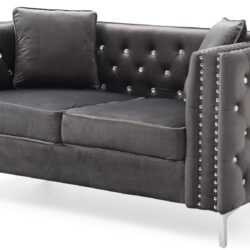 Chic Contemporary Loveseat - Gray