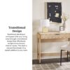 Transitional Reeded Writing Desk With Drawer - Oak - Image 12