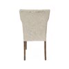 Modern Indoor Wood Dining Set With Chairs And Table, Rubber Wood, 6 Piece - Cream / Walnut - Image 17