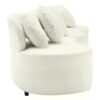 Modern Living Room Sofa, Lamb Velvet Upholstered Couch Furniture For Home Or Office - Beige - Image 9