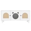 Furniture Style Cat Cabinet Cat Litter Box With Sisal Scratching Door - Cream White - Image 6
