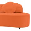 Modern Living Room Sofa Lamb Velvet Upholstered Couch Furniture For Home Or Office - Orange - Image 17