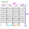 4 Pack Metal Garden Trellis Rustproof Trellis For Climbing Plant Outdoor Flower Support - Black - Image 6