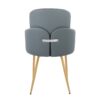 Dahlia - Contemporary Dining Chair (Set of 2) - Gray / Gold - Image 5