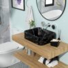 Rectangular Vessel Bathroom Sink - Black / Gray - Image 4