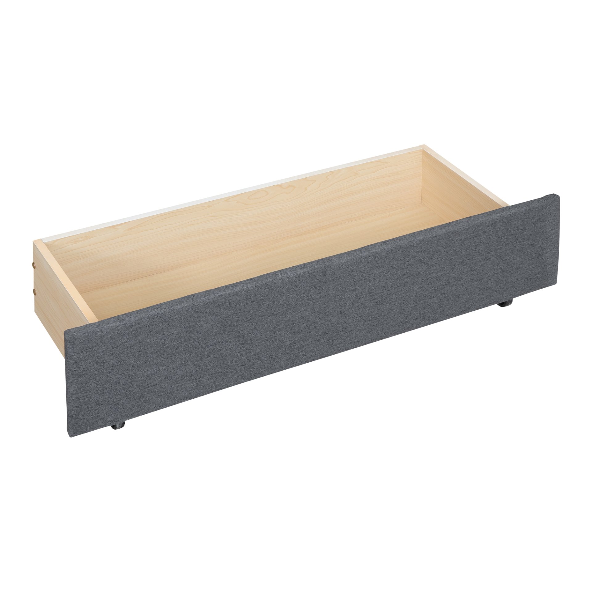 Full Size Upholstered Platform Bed With Brick Pattern Headboard, With Twin Size Trundle And 2 Drawers - Gray - Image 12