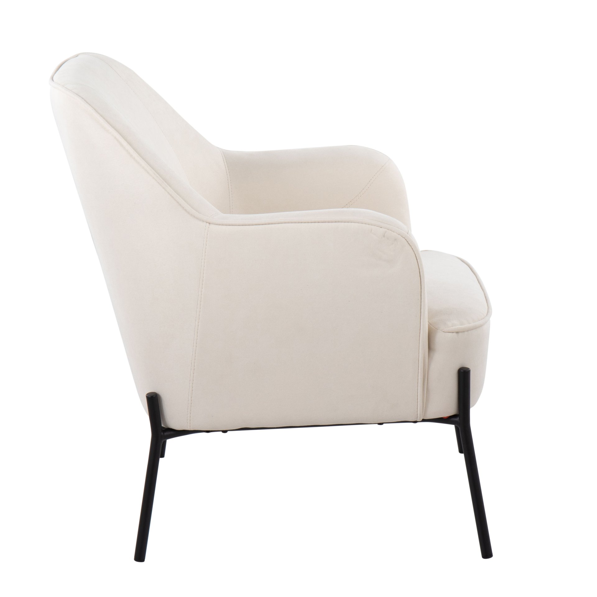 Daniella - Contemporary Chair - Black / Cream - Image 2