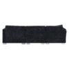 Modern Cloud Sectional Sofa L Shaped Luxury Couch Set With 2 Free Pillows 4 Seat With Oversized Chaise - Black - Image 8