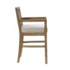 Cane Back Counter Stool With Upholstered Seat - Cream / Reclaimed Natural - Image 6