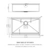 32" Undermount Kitchen Sink 16 Gauge Single Bowl With Ledge Workstation - Brushed Nickel - Image 3