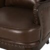 Accent Chair With Nailhead Trim And Birch Wood Legs - Dark Brown - Image 13
