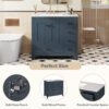 Bathroom Vanity With Sink Combo, Abundant Storage - Blue - Image 5