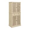 4 Door Storage Cabinet With 1 Drawer And 4 Adjustable Inner Shelves - Natural - Image 7