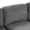 U Shaped Sectional Sofa Chenille Upholstered With Movable Storage Ottoman - Dark Gray - Image 26
