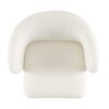 Modern Accent Chair White Single Sofa Chair, Upholstered Side Chair Teddy Comfy Chair For Dining Room / Bedroom / Living Room / Reception 1 Piece - Off White - Image 10