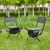 Folding Outdoor Chairs With Storage Bag, Portable Chair For Indoor, Outdoor Camping, Picnics And Fishing (Set of 2) - Gray - Image 2