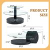 Modern Marble Pattern Double Layer Coffee Table Versatile Design With Tempered Glass And Base - Black / Transparent - Image 3