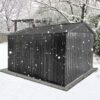 10'x8' Garden Sheds Outdoor Storage Sheds With Window - Dark Gray - Image 4