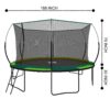 Yc 14Ft Recreational Trampolines With Enclosure For Kids And Adults With Patented Fiberglass Curved Poles Pumpkin - Green - Image 19