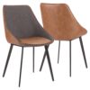 Marche - Contemporary Two Tone Chair (Set of 2) - Brown / Gray - Image 2
