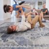 Payas - 2' X 8' Medallion Runner Rug - Cream / Blue - Image 3