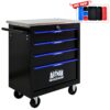 4 Drawer Multifunctional Tool Cart With Wheels - Black / Blue - Image 5