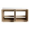 Contemporary Freestanding Bathroom Vanity With White Double Resin Sink & Soft Close Doors - Oak - Image 16