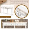 Hearth & Haven Daniel - Console Table With 2 Storage Drawers And Bottom Shelf For Living Room Entryway - Ivory - Image 5